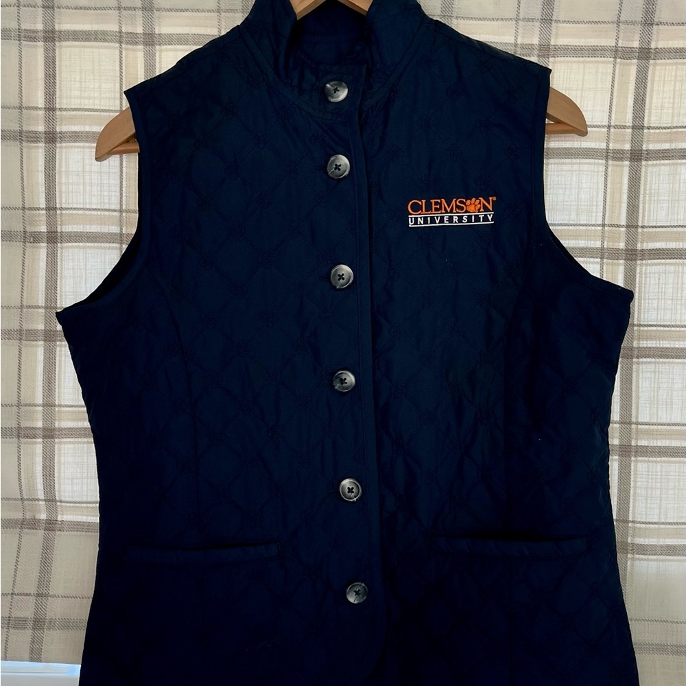 Clemson University Women's Navy Quilted Vest - Small